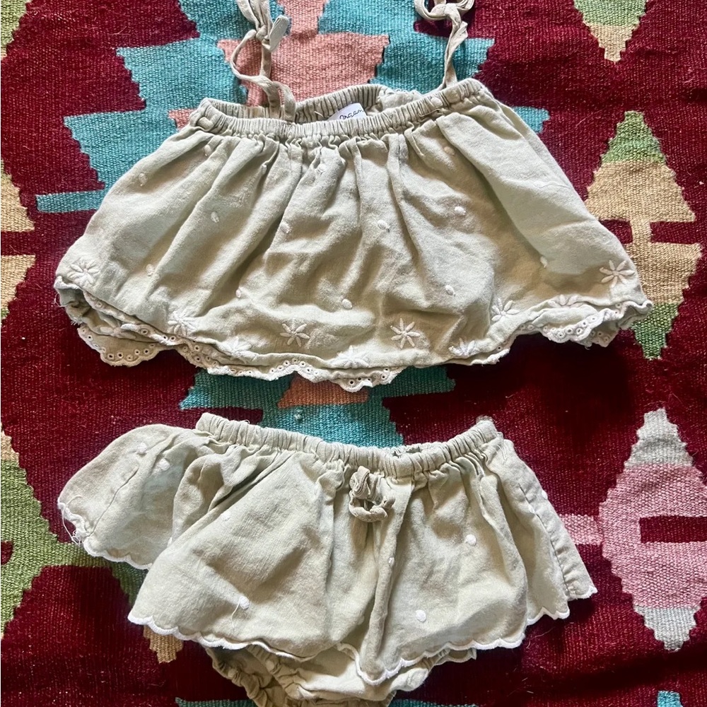 Bebe Organic Embroidered Outfit